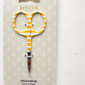 small embroidery yellow striped scissors