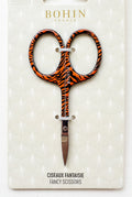 Bohin embroidery scissor with tiger print